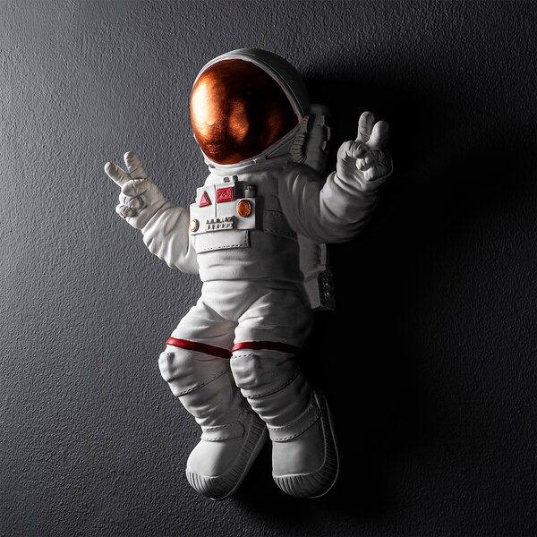 Wallity Nástenná dekorácia Astronaut 3 biela/oranžová