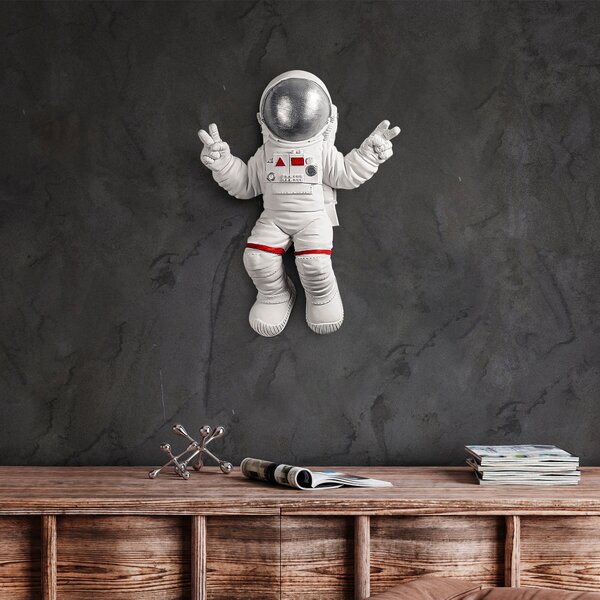 Wallity Nástenná dekorácia Astronaut biela/šedá