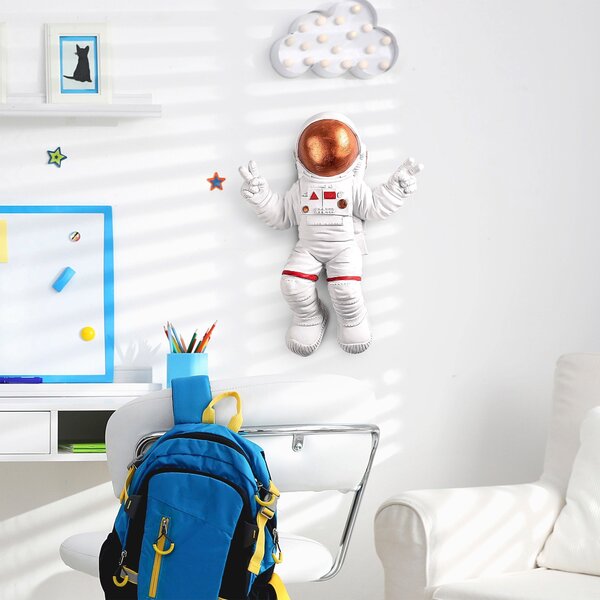 Wallity Nástenná dekorácia Astronaut 3 biela/oranžová