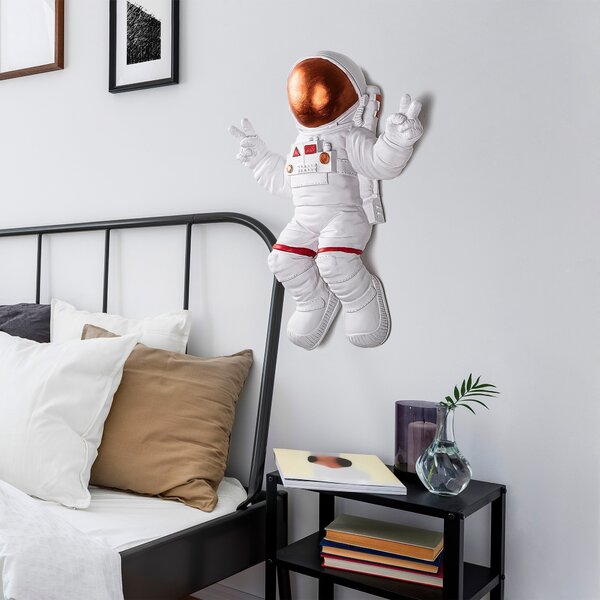 Wallity Nástenná dekorácia Astronaut 3 biela/oranžová