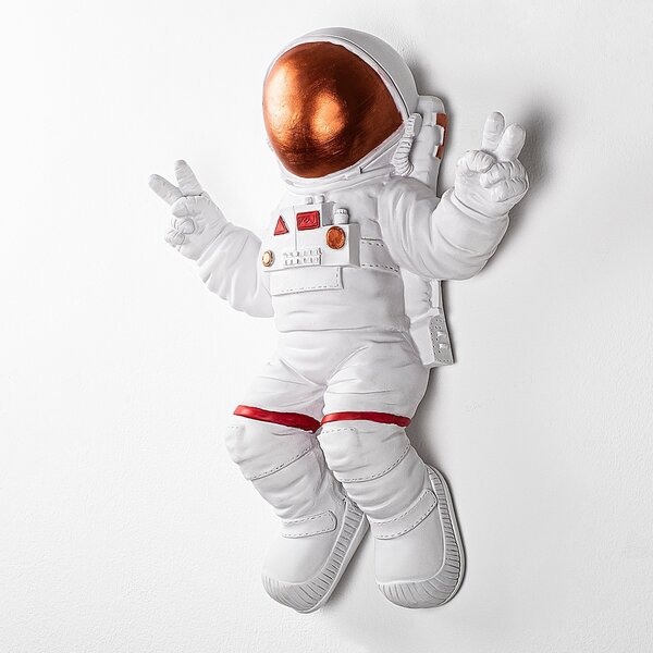 Wallity Nástenná dekorácia Astronaut 3 biela/oranžová