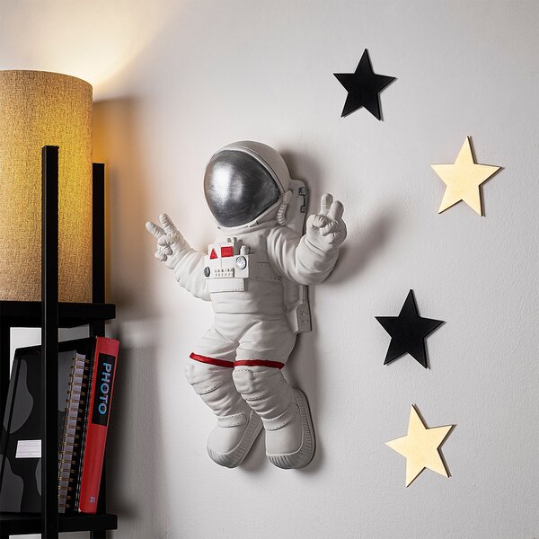 Wallity Nástenná dekorácia Astronaut biela/šedá