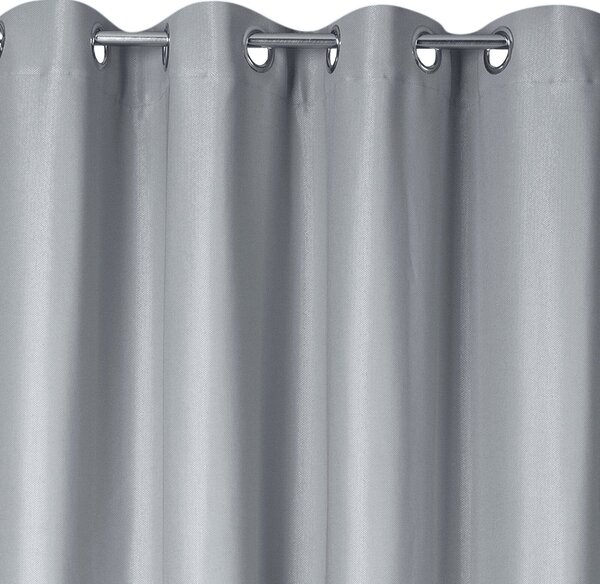 ZATEMŇOVACÍ ZÁVES NA KRÚŽKOCH ESSME 140X250 CM STRIEBORNÁ
