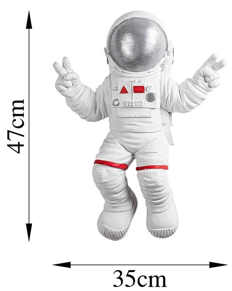 Wallity Nástenná dekorácia Astronaut biela/šedá