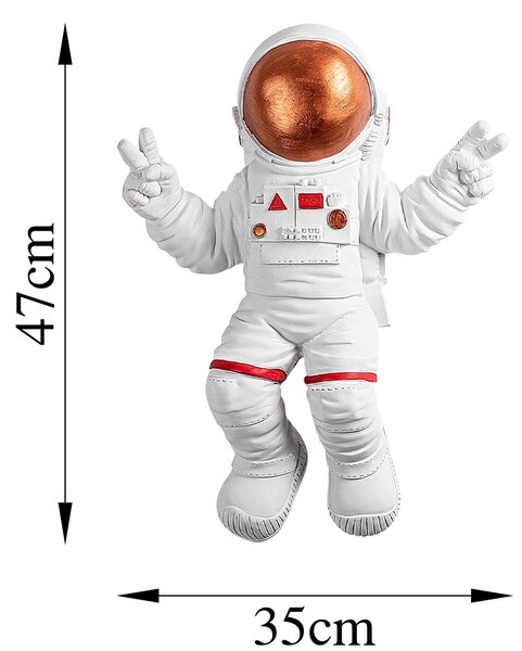 Wallity Nástenná dekorácia Astronaut 3 biela/oranžová