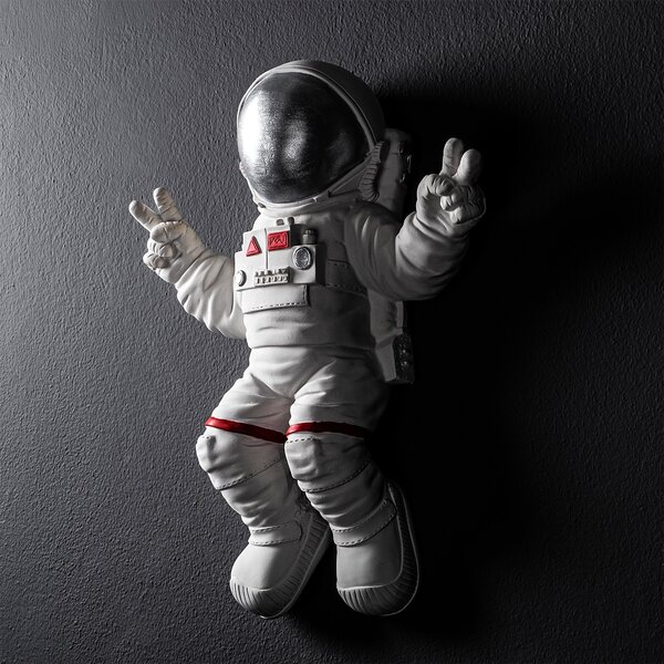 Wallity Nástenná dekorácia Astronaut biela/šedá