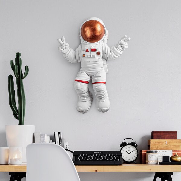 Wallity Nástenná dekorácia Astronaut 3 biela/oranžová
