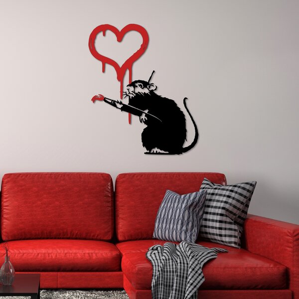 Wallity Nástenná dekorácia Banksy Metal 08 čierna