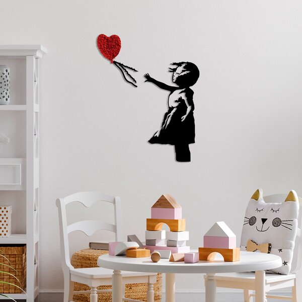 Wallity Nástenná dekorácia Banksy 13-1 čierna/červená