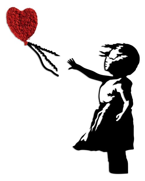 Wallity Nástenná dekorácia Banksy 13-1 čierna/červená