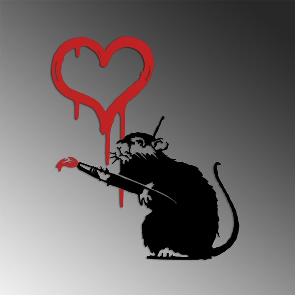 Wallity Nástenná dekorácia Banksy Metal 08 čierna
