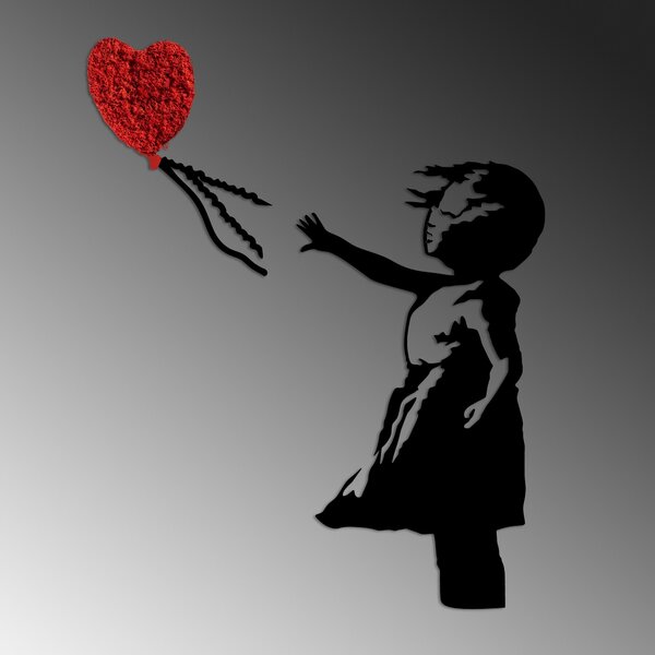 Wallity Nástenná dekorácia Banksy 13-1 čierna/červená