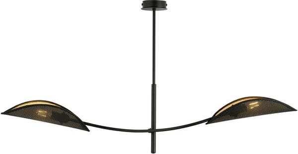 Emibig Lotus stropné svietidlo 2x40 W čierna-zlatá 1106/2