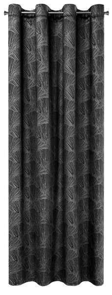 ZATEMŇOVACÍ ZÁVES NA KRÚŽKOCH PIERRE CARDIN GOYA 140X250 CM ČIERNA