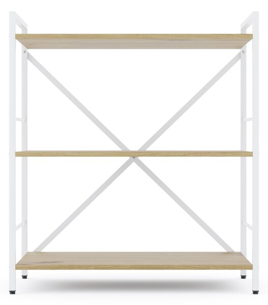 Policový regál LOFT 90x80x40 3 políc Farebné prevednie: Dub-Antracit