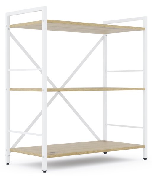 Policový regál LOFT 90x80x40 3 políc Farebné prevednie: Dub-Antracit