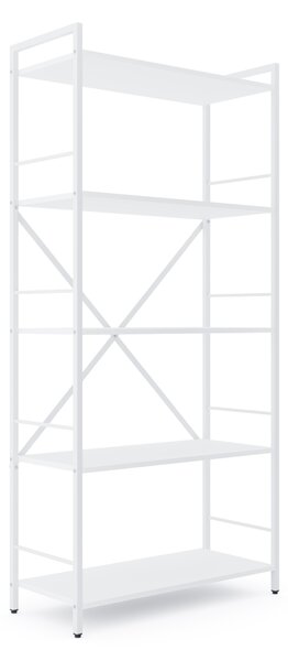 Policový regál LOFT 170x80x35 5 políc Farebné prevednie: Dub-Biela