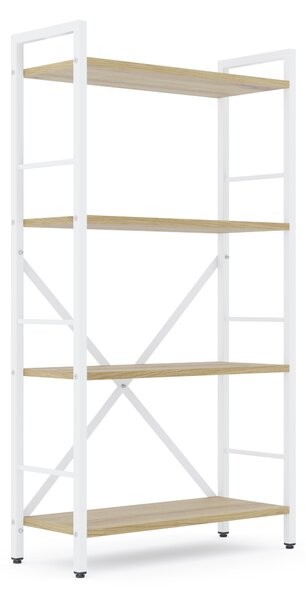 Policový regál LOFT 110x60x24 4 políc Farebné prevednie: Dub-Biela