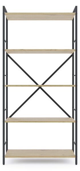 Policový regál LOFT 170x80x35 5 políc Farebné prevednie: Dub-Biela