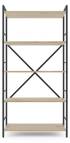 Policový regál LOFT 160x80x40 5 políc Farebné prevednie: Dub-Biela