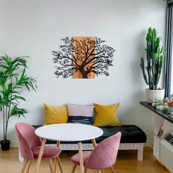 Hanah Home Nástenná dekorácia strom I orech/čierna