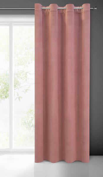 ZATEMŇOVACÍ ZÁVES NA KRÚŽKOCH MILO 140X250 CM STARORUŽOVÁ