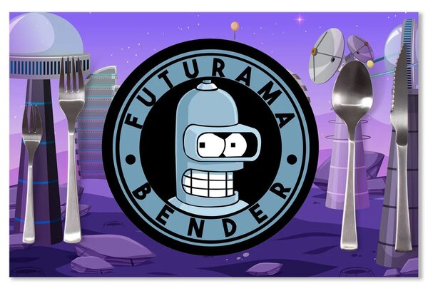 Sablio Prestieranie Futurama Bender Planéta s vysielačmi: 40x30cm