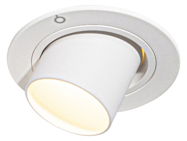 Moderné zabudované bodové svetlo biele GU10 35 mm okrúhle výkyvné - Installa