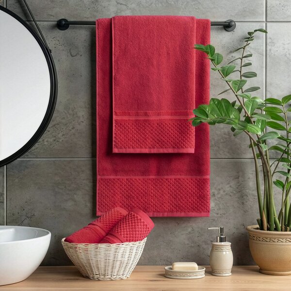 FROTÉ UTERÁK IBIZA9 50X90 CM ČERVENÁ