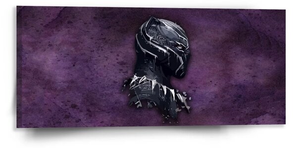 Sablio Obraz BLACK PANTHER z profilu Fialový hmlistý - 110x50 cm
