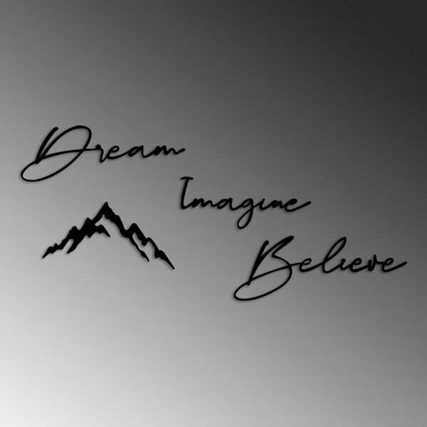 Wallity Nástenná kovová dekorácia Amazing Believe čierna