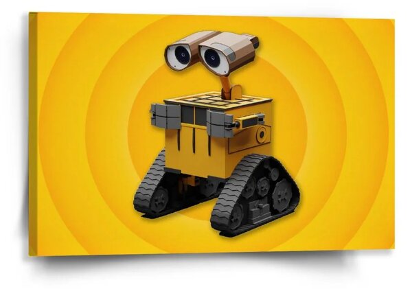 Sablio Obraz Wall-E robot Žltý - 60x40 cm