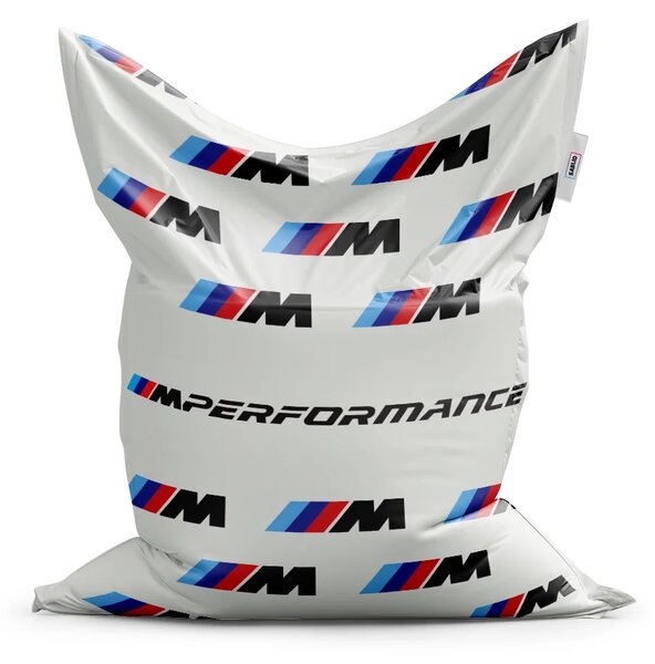 Sablio Sedací vak Classic MPERFORMANCE biely vzor - 150x100 cm