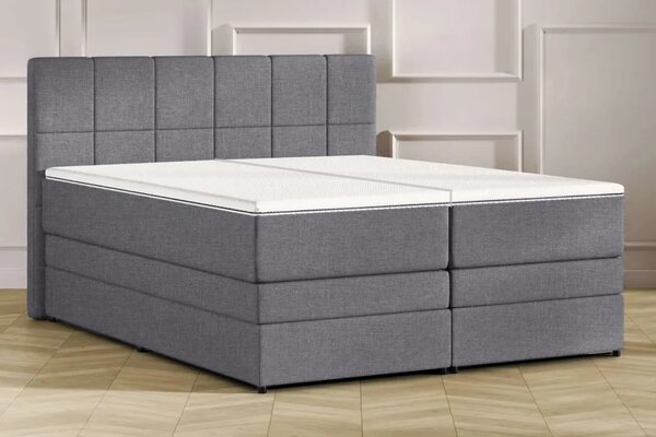 Zltahala.sk Kontinentálna posteľ Emma Premium boxspring 200x180 (typ I), tm. sivá (sawana 21)