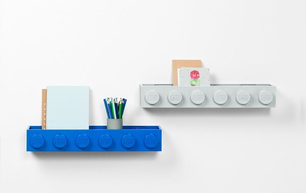 Detská modrá nástenná polička LEGO® Sleek