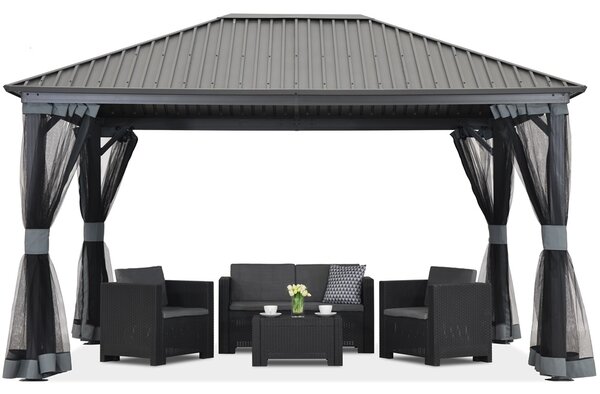 Kovový altánok Sardinia Premium 3x6 Garden Point antracit