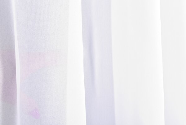 Záclona Mušelín, Elegancia s olovkom, biela 150 cm