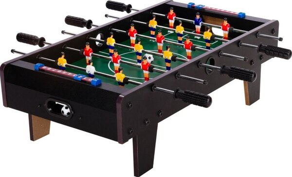 Mini stolný futbal s nožičkami 70 x 37 x 25 cm - čierny