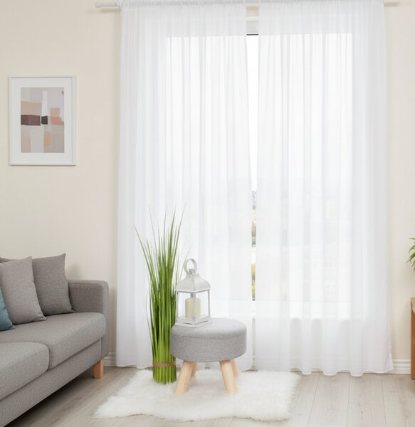 Záclona, Dreher 5001 s olovkom metráž, biela 125 cm
