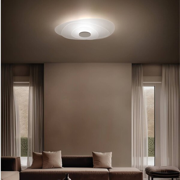 Stropné LED svetlo Joint_S, biele, kov, 71 cm, Biela / opálová, Obývacia izba / jedáleň, kov, Moderný