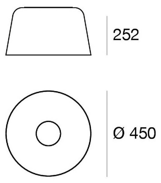 Stropné LED svetlo Delfi_S, biele, Ø 45 cm, kov, Biela / opálová, Obývacia izba / jedáleň, Hliník, Moderný, Závesné svietidlo