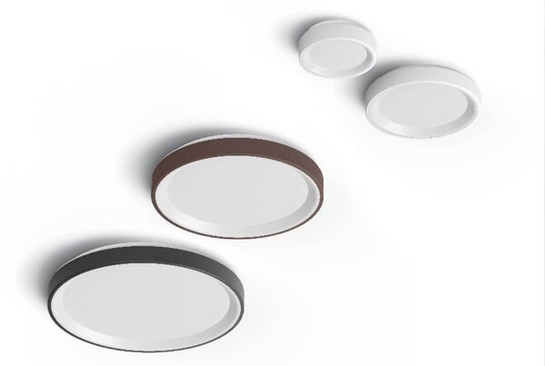 Linea Light LED nástenné svetlo Iside, biele, kov, Ø 35 cm, IP40, Biela / opálová, Obývacia izba / jedáleň, kov, Moderný, Nástenné svietidlo