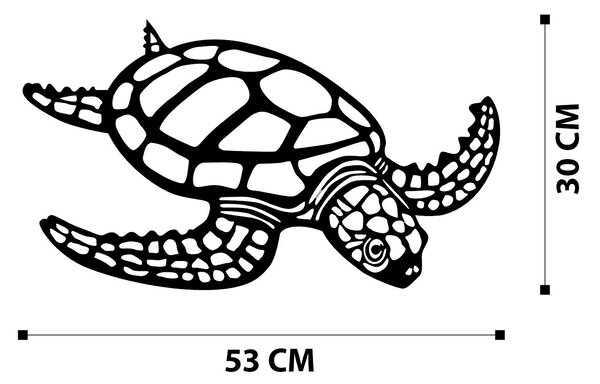 Wallity Nástenná kovová dekorácia Caretta čierna