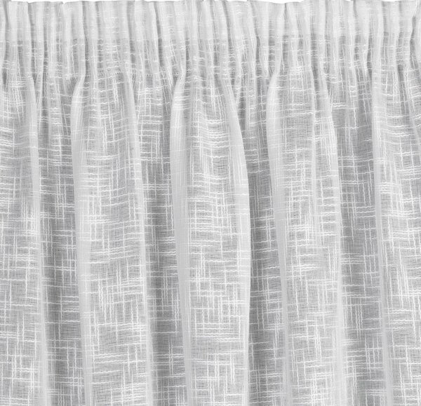 ZÁVES NA PÁSKE RUBI 140X270 CM BIELA