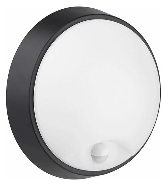 LED Vonkajšie nástenné svietidlo so senzorom LED/12W/230V IP65 čierna