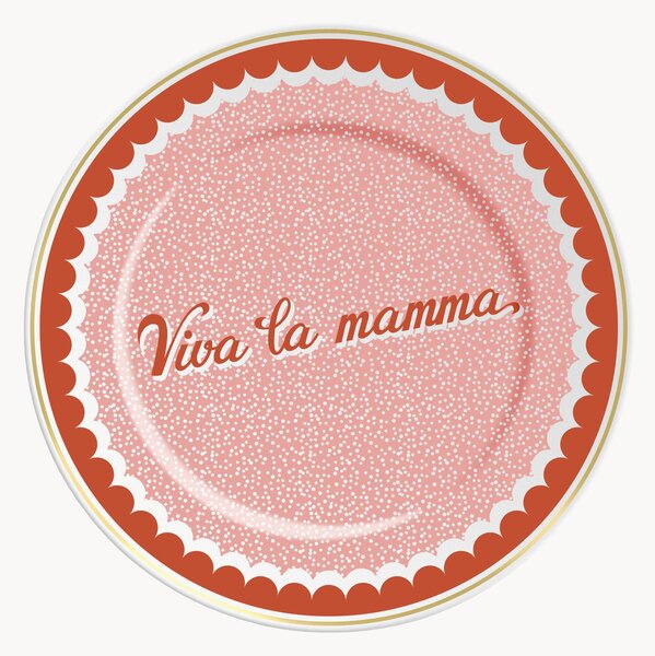 Porcelánový tanier Viva La Mamma