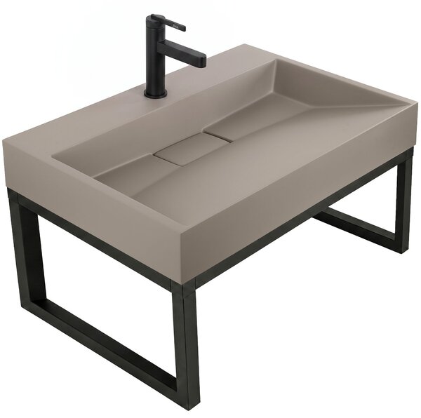 Konglomerátové umývadlo na dosku Rea GOYA TAUPE 70CM