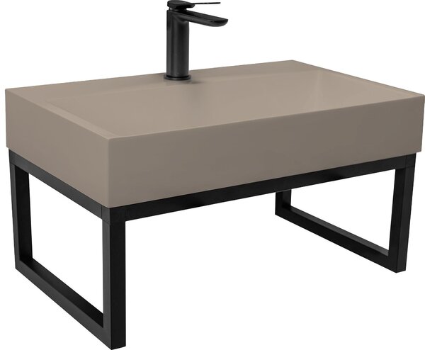 Konglomerátové umývadlo na dosku Rea GOYA TAUPE 70CM