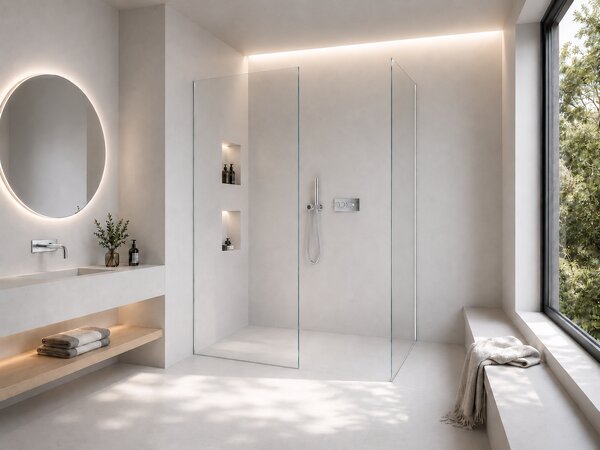 CERANO - Sprchová zástena Walk-in Crystal TL/P - 8 mm - bezvzperový systém - chróm, transparentné sklo - 80x60x200 cm