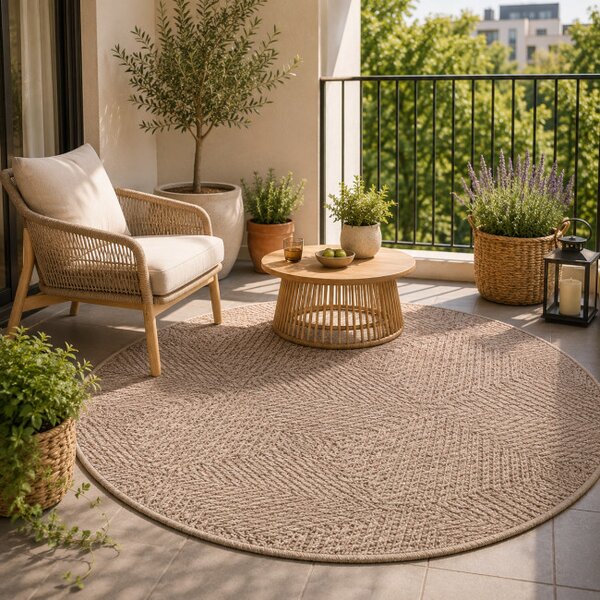 Koberec PATIO INT 5036/178 naturálny kruh